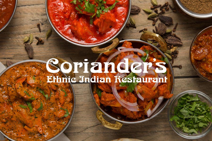 Coriander's Indian Restaurant - contact us